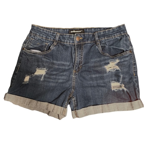 Dollhouse Pants - ****No Longer Available**** Dollhouse Dylan Distressed Jeans Shorts